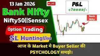 13 January Bank Nifty Stoploss Hunting Live Trade || #expiry Live Trading || #slhunting #trading