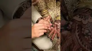 watch the groom struggle to find his name in his brid's henna | #shorts