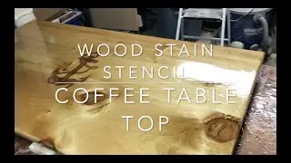Wood Stain Stencil Coffee Table Top