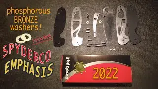 Spyderco Emphasis...purchased in 2022 had bronze washers included