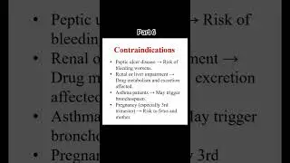 contraindications of NSAIDS part 6#studywithvani #subscribe #share #shorts#like