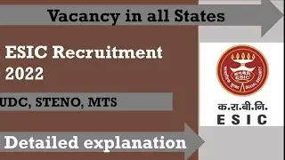 ESIC VACANCY IN ALL STATES| ESIC Recruitment 2022| 3800+ Vacancy| @SarkariNaukriValeBaba