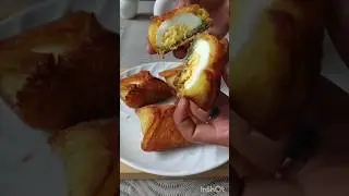 Unique Bread Egg Puffs | Bakery-Style Snacks in Minutes🐣 #shorts #recipe #food #viral #egg #foodie