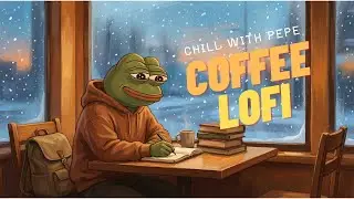 Snowy Coffee Night with Pepe ☕❄️ Chill Lofi Hip Hop for Study / Work / Focus