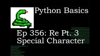 Python Basics Re Module Pt. 3 Special Character Dot (.)