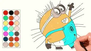 como dibujar y colorear a un minion, dibujos para ni&ntilde;os