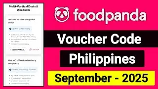 Foodpanda Philippines voucher code September 2025 | foodpanda new voucher 2025