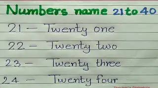 Numbers Name 21 to 40/Numbers Name For Kids/Numbers Name/Spelling Of Number