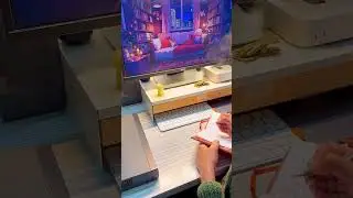 How to Create a Perfect Desk Setup for Journaling 🎧🎶#atelierneorah desksetup #journalling  #ytshorts