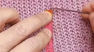 How to Shorten the Sleeves of Knitted Sweater Without Traces If They Are too Long(Brioche Stitch)