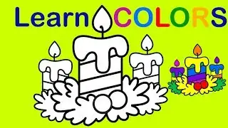 Rainbow Candles Drawing and coloring pages for kids and toddlers | Setoys