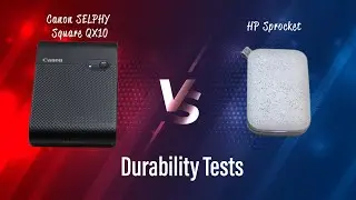 Canon SELPHY SQUARE QX10 vs HP sprocket: Durability tests (spill resistance & permanent marker test)