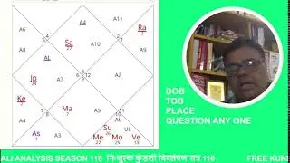 FREE KUNDALI ANALYSIS SEASON 116 निःशुल्क कुंडली विश्लेषण&nbsp;सत्र 116