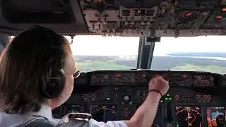 SAS Boeing 737 Cockpit View of the landing - Guess the airport in the comments - 