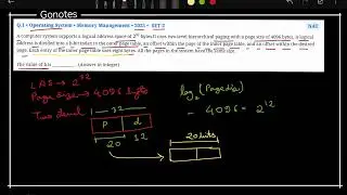 GATE  2025 Set-2 | Operating System | Memory Management | PYQ Solution | Easy Explanation |#gate2026