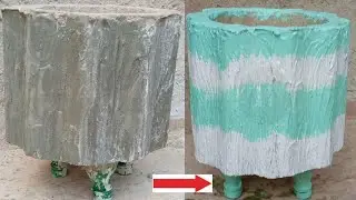 Comment fabriquer un pot de fleur maison avec du ciment et morceaux de zinc