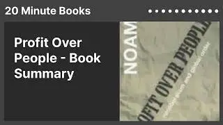 Profit Over People - Book Summary