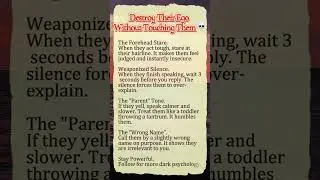 Destroy Their Ego Without Touching Them 💀