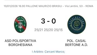 Borghesiana VS Casal Bertone  - 10/01/2026