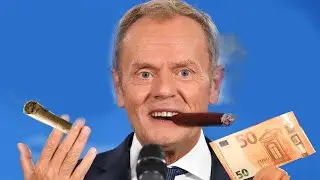 Donald Tusk 50 euro, idioci, cygara i wielka biba