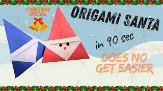🎅 Origami Santa Claus in 90 Seconds | Quick & Easy Paper Santa 🎄#christmas #christmasdecorations