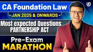 CA Foundation law Pre Exam Marathon Most Expected Questions of Partnership Act 1932 | Indresh Gandhi