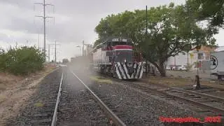 Turno y Tren de Camino rumbo al Patio de Guadalajara bajo la lluvia