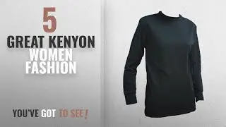 Kenyon Women Fashion [2018 Best Sellers]: Kenyon Women's Silk Weight Thermal Crew Top, Black,