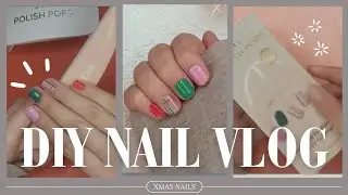 POLISH POPS NAIL VLOG ♡ Xmas Nail Vlog UV Gel Stickers  @polishpops 