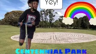 Crossing the bridge and disaster unfolds! 😮 Playground Hunter scooter tour around Centennial Park