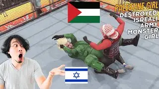 ISREALI MILITARY MONSTER GIRL DESTROYED | POWER OF PALESTINE MUSLIM WARRIOR | WWE 2K23