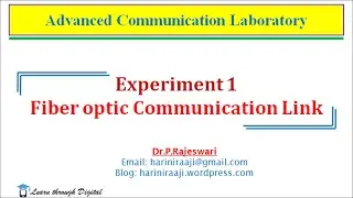 Experiment 1a : Fiber optic Analog Communication Link