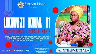🛑LIVE KUGICANIRO Umunsi w'26 W'UKWEZI 11 BIRITABA HAMWE NA PASTOR ALICE N.BAGENZI
