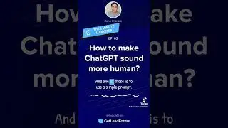 How to make #ChatGPT sound more human? Find out in 1 min 💨