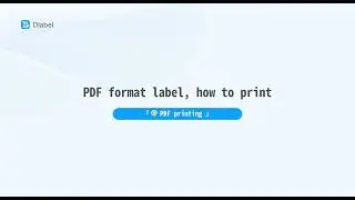 Dlabel——How to print PDF format label? (PC)
