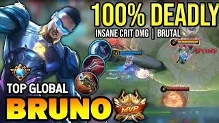BRUNO BEST BUILD 2023 | TOP GLOBAL BRUNO GAMEPLAY | MOBILE LEGENDS✓