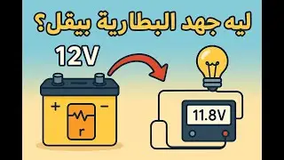 ليه جهد البطارية بيقل؟ 😲 السر في المقاومة الداخلية وكفاءة البطارية!