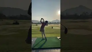 Mira | Driver Swing with the Sun ☀️#golf #golfer #golfswing #MiraclesEveryday