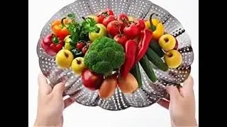 OXQFYBK&reg; Stainless Steel Folding Steamer Basket for Vegetable Fish Seafood Cooking Retractable, 