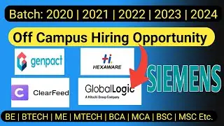 HEXAWARE SIEMENS RECRUITMENT 2023 | OFF CAMPUS DRIVE FOR 2023 BATCH| OFF CAMPUS DRIVE FOR 2022 BATCH