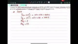 KTG|| Numerical on RMS speed