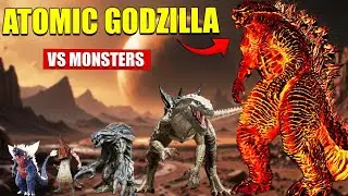 Atomic godzilla vs Giant Monsters | 3D Monster Size Comparison 2025