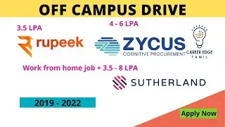 Sutherland | Zycus | Rupeek off campus | Tips to crack drive | Career Edge Tamil