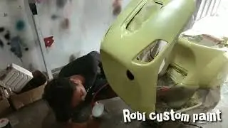 Repaint vespa lx 125 to Red candy (Red candy colour)