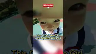 This Cute Little Girl Got Scared by a Duck! 😆🦆 #shorts #cute #cutebaby #funny #trending #fyp