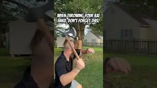 Do this to throw your axe hard #shorts #axethrowing #axe #vikings #skills #outdoors #tips #real