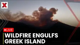Greek Wildfire LIVE: Timelapse Captures Raging Wildfire On Greek Island | NewsX World