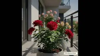 Red Roses | Roses in Modern Balcony | Pink Roses | Flowers | #tinyearthtales