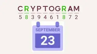 Cryptogram Daily Challenge September 23 2024 - 'Welcome to stockholm' Answers
