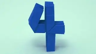 How to make an origami letter '4' | Origami Tutorial